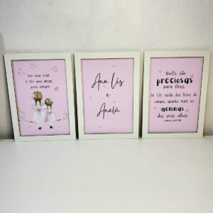 Imagem demonstração do produto kit quadros decorativos